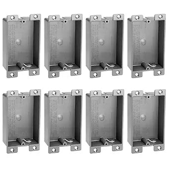 Relaxweex 8 Pack Shallow Electrical Outlet Boxes Single Gang 8 Cubic Inch