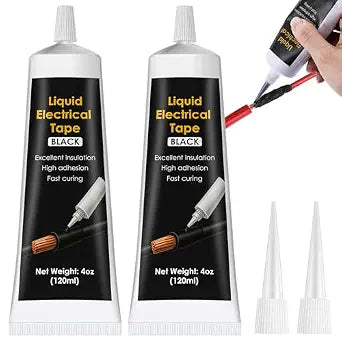 8 OZ/240Ml Liquid Electrical Tape, 2 Pack 4 OZ 120ML Liquid Tape, Waterproof Fast Fixed Dry Sealing Glue, Electrical Sealant, Wire Glue, Indoor/Outdoor Use, Marine Automotive/Outdoor Repair