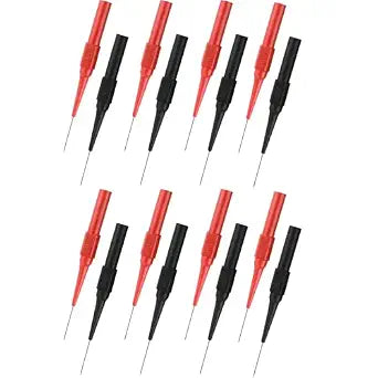 16 Pcs Back Probe Kit, 0.7mm Stainless Steel Non-Destructive Wire Piercing Test Probes, Multimeter Tester Needles for Banana Socket Plug, Automotive Electrical Diagnostics