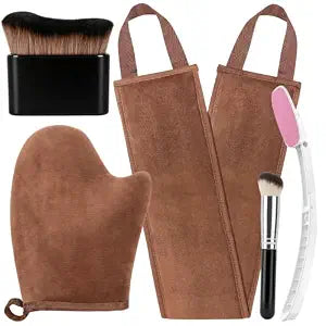 5-in-1 Self Tanning Mitt Kit, Self Tanner Applicator Tool Set