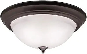 Kichler 15.25" 3-Light Flush Mount Light, Olde Bronze