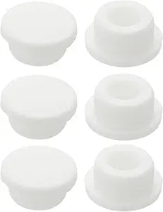 uxcell 6Pcs Sink Overflow Ring, Universal Sink Overflow Drain Cover, Insert in Hole Silicone Cap Round Caps for Bathroom Kitchen Basin Wash Basin, White