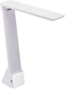 Bostitch Office KT-VLED1810-WHITE Powered Rechargeable Battery LED Desk Lamp, 3 Color Temperatures, Flip Open, White