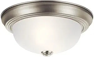 Kichler 2-Light Flush Mount Light, Brushed Nickel