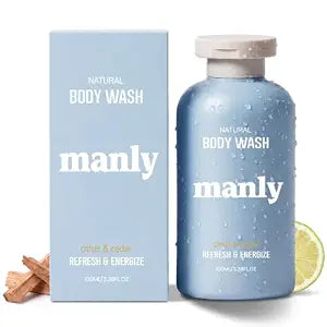 Body Wash for Teen Boys, Natural Body Wash for Boys with Plant-Based Ingredients, Fresh Cedarwood & Citrus Scent, Gentle Shower Cleanser for Teen Guys, Hydrating Daily Wash (1Pc)