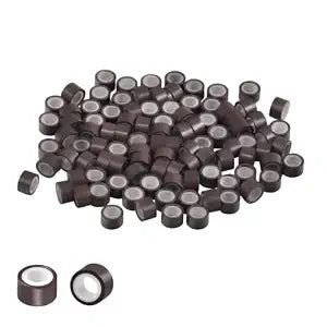 Silicone Lined 5mm Hair Extension Beads, 100 Pcs Brown