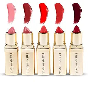 VOTUM Tahari 5pc Lipstick Set ï¿½ï¿½ï¿½ï¿½ï¿½ï¿½ï¿½ï¿½ï¿½ Multi-Finish Lipsticks for Women, Matte, Cream, and Pearl, Long-Lasting Lipst