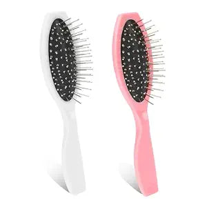 Wig Brush 2 Pcs Wig Brushes for Synthetic Hair Wigs and Human Hair Stainless Steel Wig Wire Detangling Brushes Portable Comb Professional Synthetic Hair Brush Extension Brushes for Women
