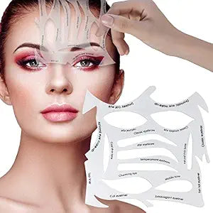 Quick Make-Up Stencils Eyeliner Molds a Makeup Tool with a Variety of Shapes Eyeliner Stencil Pads Eyeshadow Applicators Eyeliner Template