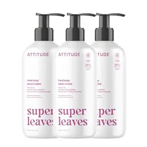 ATTITUDE Hand Soap, EWG Verified, Coconut & Wild Berries, 16 oz (Pack of 3)
