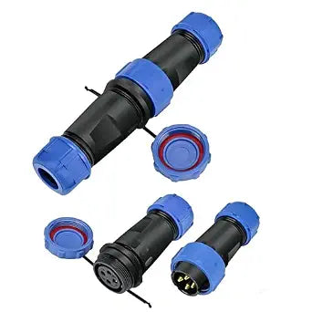 2 Pairs Aviation Connectors IP68 Industrial Waterproof Connector, SP21 4 Pin Male Plug Female Socket Circular Cable Wire Connector in-Line Industrial Connector (4 Pin)