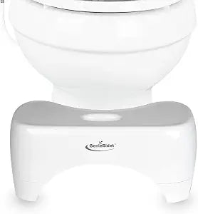 GenieBidet 7" Toilet Stool, Portable Poop Stool-350 lbs Weight, Anti-Slip Bathroom Stool for Kids & Adults, Plastic Toilet Assistance Step Stool