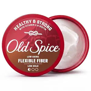 Old Spice Mens Hair Fiber, Flexible Fiber, Healthy & Strong with Vitamin E & Biotin, Hair Styling, Low Hold, Low Shine, 2.22 oz