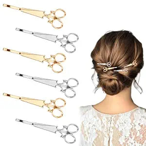 Hair Stylist Gifts 6 Scissor Hair Clips, Barrettes, Pins for Women Girl, Hairdresser, Dresser and Cosmetologists Graduation Gift Hairstylist Scissor Clips Beautician Gifts for Christmas, Birthdays