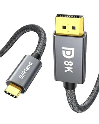 Silkland USB C to DisplayPort 1.4 Cable 8K@60Hz 4K@240Hz 6.6FT