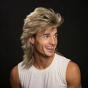 Blonde Mullet Wig for Men
