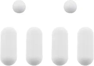 Toilet Seat Bumpers ZZHXSM 6IN1 White Universal Toilet Seat Bumpers Used for Home, Hotel, Hospital (4 x Long Shape + 2 x Round Shape)