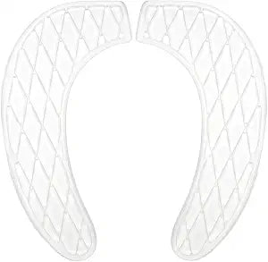 Gel Toilet Seat Cushion - Toilet Cushion for Bathroom - Portable and Washable - Universal Padded Toilet seat for Standard U Shape Toilet Seats -Adhesive Toilet Seat Cushion for Women Seniors (Clear)