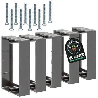 Mint Bucket Brands 3/4" Single Gang Outlet Box Extenders, UL Listed, Includes Screws, Electrical Box Extender for Outlets & Switches, Pack of 5