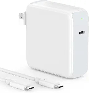 10ft Charger for MacBook Pro/Air 16, 15, 14, 13 inch 2025, 2024, 2023, 2022, 2021, 2020, M1 M2 M3 M4, 96W USB C Power Adapter, LED, 100W USB-C Cable Charging as Fast as Original Quality
