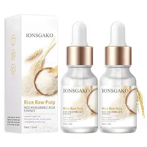 IONSGAKO Crema De Arroz para La Piel De Cara Y Cerrar Los Poros,Serum,2PCS