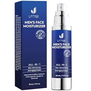 6-in-1 Face Cream for Men: Anti Aging & Wrinkle Cream for Men with Collagen, Hyaluronic Acid, Vitamins E & B, Shea Butter - Dark Spots Remover & Eye Bags Treatment - 1.7 oz.