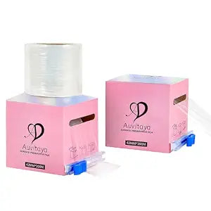 2 Pack Eyebrow Lamination supplies with Ergonomic Slicer, Premium Transparent Preservative Film, Permanent Make Up Cling Wrap Cover Tape Roll Perfect for Lip Brow Lamination Lash Lift