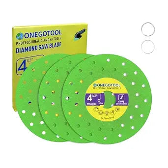 4-1/2 inch Tile Cutter Diamond Saw Blade for Angle Grinder Porcelain Ceramic Glass Marble Cutting Tools Grinding disc (3pcs)