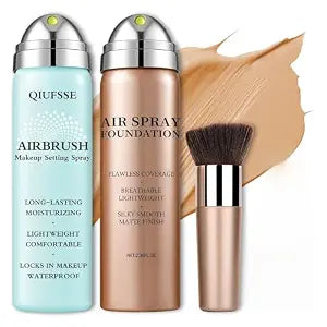 Airbrush Foundation with Airbrush Setting Spray (02 Beige)