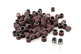 TMAX 100p 1/2" Grit 60 Coarse Sand Drum w 2p Mandrel for Dremel Rotary Tool