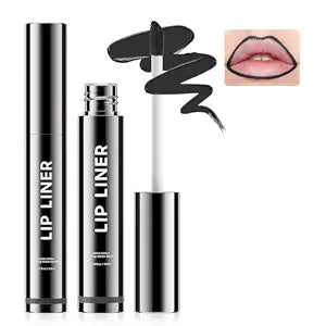 Lip Liner Lip Stain Peel Off for Charming Lip Color Makeup (Black)