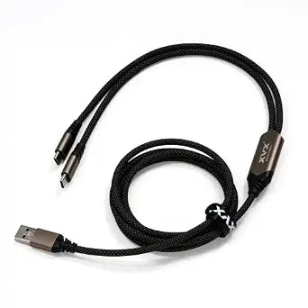 XVX 2-in-1 USB A to Dual USB C Gaming Keyboard Cable with CNC Aluminum