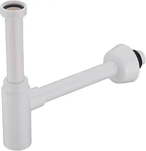 RANDOM Round Bottle P Trap Bathroom Sink 1-1/4,White ABS Plastic Adjustable Basin Sink Waste Drain P-Trap Kit.RD83880LW-L