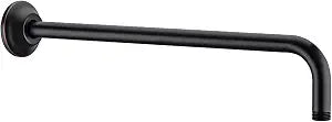 BESTILL 16 Inch L-Shaped Shower Head Extension Arm, Shower Arm and Flange Included, Oil Rubbed Bronze