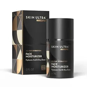 MANSCAPED® Skin Ultra™ Face Moisturizer - Men's Daily Hydrating Skincare Lotion Infused with Hyaluronic Acid, Vitamin E & Shea Butter, Non-Greasy, Fast Absorbing, 2 fl oz