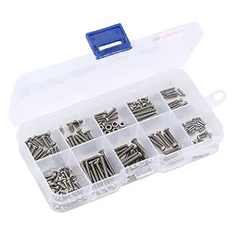 INJORA Screws Pins Nuts M1.6 M2 M2.5 Grade 12.9 Stainless Steel Hex Screws Hardware Kit for TRX4M 1/18 RC Crawler Car