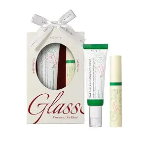 AXIS-Y Glass Skin Duo Korean Skin Care Set of Vegan Eye Serum & Glow Serum