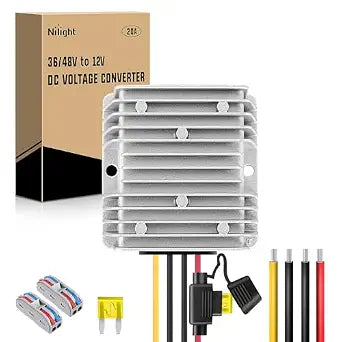 Nilight 48V 36V to 12V Voltage Step Down Reducer DC-DC Converter 240W 20A