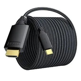 USB C to HDMI Cable 20ft Extra Long 4K@30Hz 1080P@120Hz One-directional