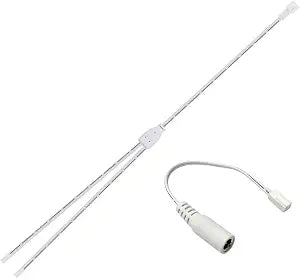 Litever DC5521-L822 Adapter Cable & L822 Y-Shape 2-Way Power Spliter.White