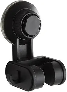 Shower Head Holder,Adjustable Height Angle Suction Cup Shower Head Bracket Removable Shower Head Hanger for Bathroom Wall Mounted (Black)