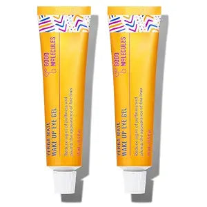 Good Molecules Yerba Mate Wake Up Eye Gel Pack 2 ��� 15 ml Each | Hydrating Under Eye Gel with Hyaluronic Acid & Caffeine for Dark Circles and Puffiness