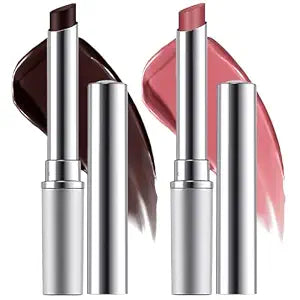 Erinde 2PCS Honey Lipstick for Older Women, Tinted Lip Balm, Black & Pink