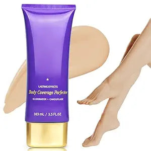 Tattoo Cover Up Makeup Waterproof, Body Coverage Perfector for Leg & Body Makeup, Bruise Scar Make up Tattoo Concealer Skin Full Coverage with Long Lasting 3.5oz, Natural Radiance