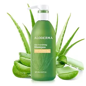 Aloderma Aloe Nourishing Shampoo, Organic Aloe Vera for Damaged Hair, 16 oz