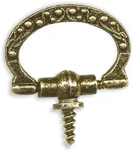Antique Brass Ring Hanger, Oval Style (Pack of 3)