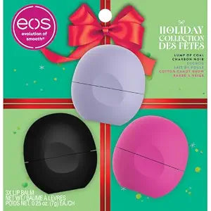 eos Naughty or Nice Lip Balm Gift Set- Stocking Stuffers, 0.25 oz, 3-pack