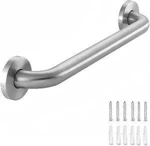 Stainless Steel Bathroom Safety Shower Grab Bar, Anti Slip Bathtubs Grab Bars,Toilet Assist Saft Handle Handrail ADA Compliant 500lbs for Handicap Elderly Senior (Brushed, 18 inches)