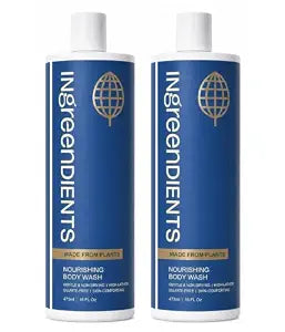Ingreendients Natural Body Wash With Organic Ingredients - Moisturizing For Dry and Sensitive Skin, Vegan, Cruelty Free, Sulfate Free, Betaine Free (2 x 16 FL. Oz)