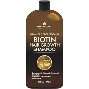 Hair Regrowth and Anti Hair Loss Shampoo 16 fl oz, with DHT blockers, Collagen & Stem Cells- Daily Hydrating, Detoxifying, Volumizing Shampoo For Men and Women